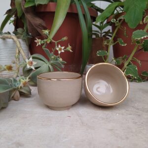 Cuencos de Gres con Oro